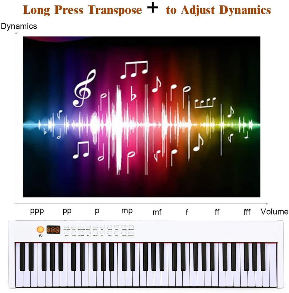 BX-II 61-Key Portable Digital Piano, Electric Keyboard - costzon