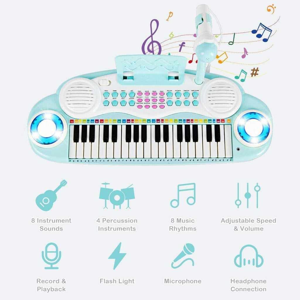 Costzon 37-Key Keyboard Piano for Kids with Detachable Legs, Music Score, Build-in MP3 Songs - costzon