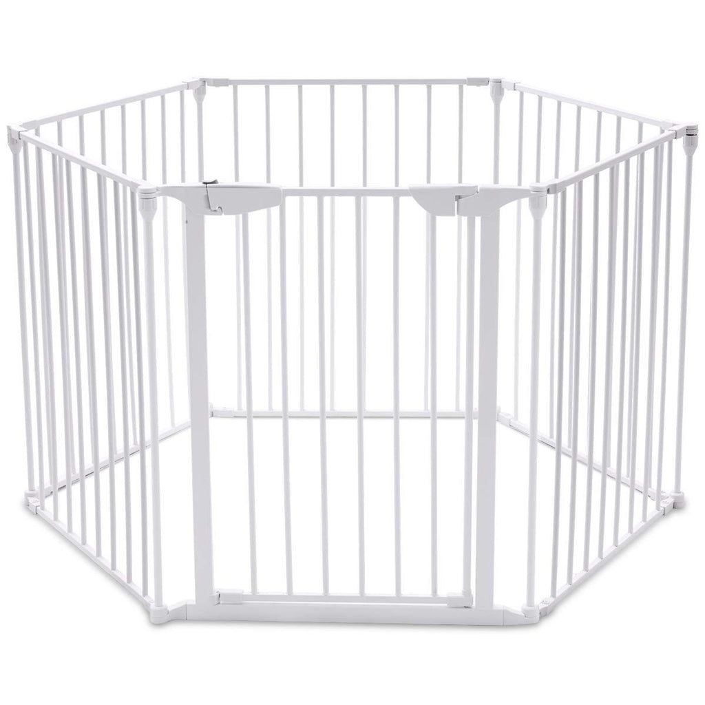 Costzon Baby Safety Gate, 6-Panel Fireplace Fence - costzon