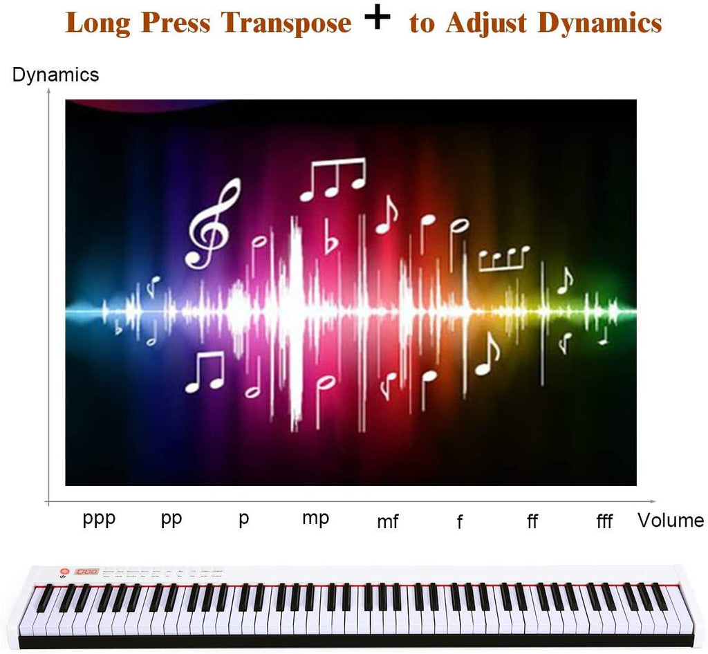 BX-II 88-Key Portable Touch Sensitive Digital Piano - costzon