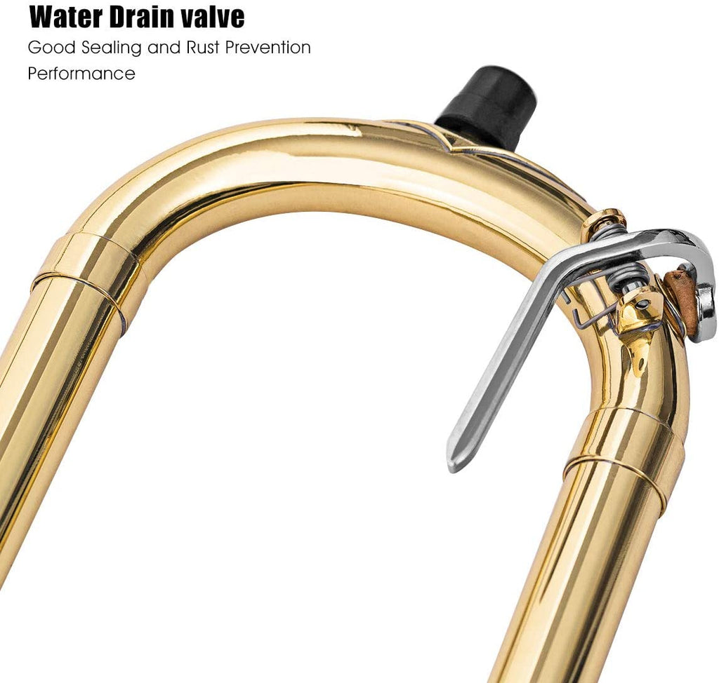 Costzon B Flat Tenor Slide Trombone Brass, Sound for Standard Student Beginner - costzon