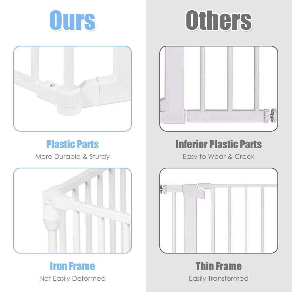 Costzon Baby Safety Gate, 6-Panel Fireplace Fence - costzon