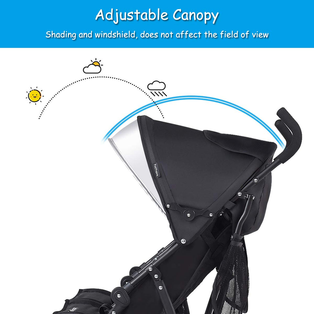 BABY JOY Double Light-Weight Stroller, Travel Foldable Design, Twin Umbrella Stroller with 5-Point Harness - costzon