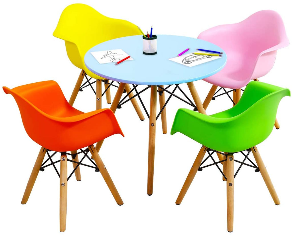 Round Table with Armchairs for Toddler Children - Costzon