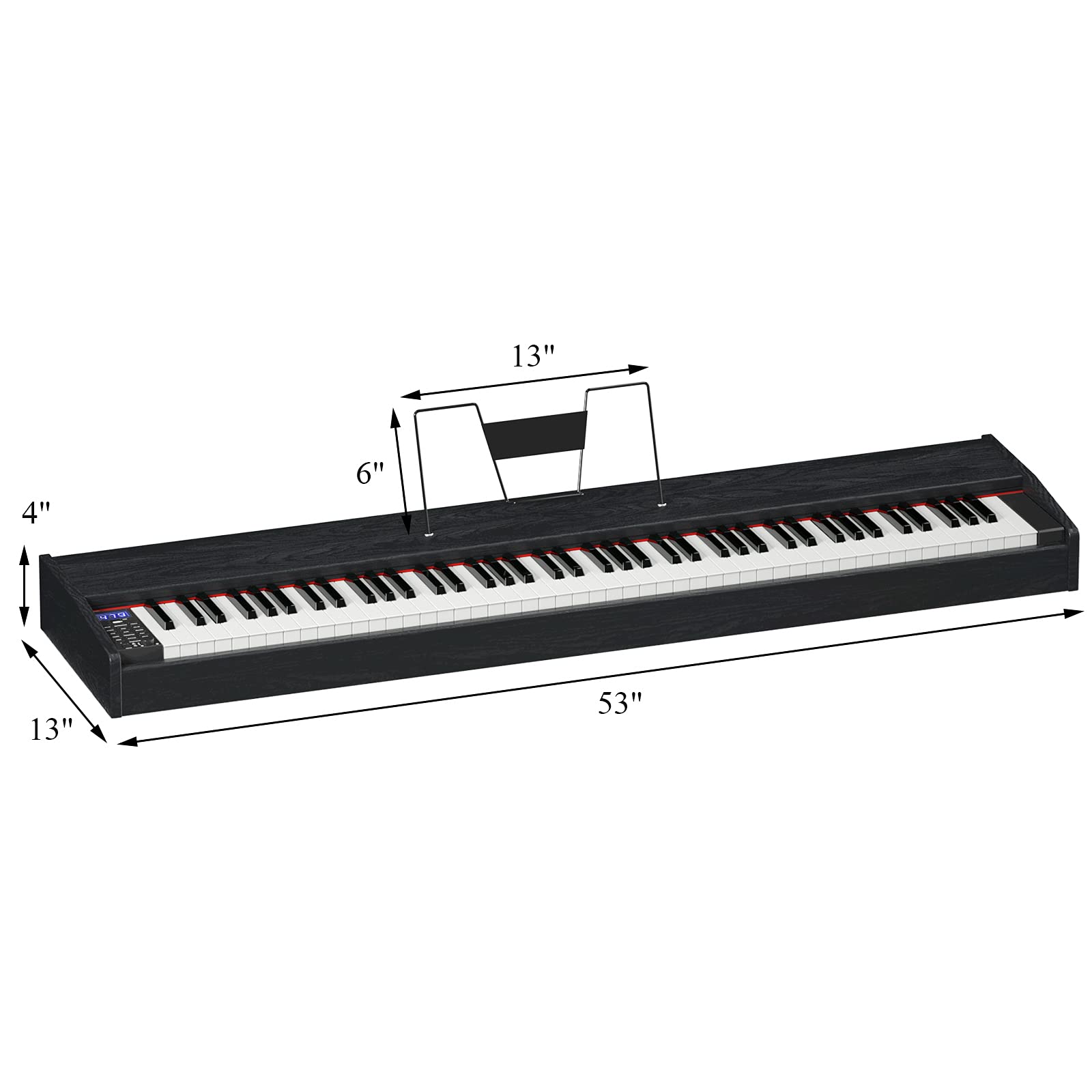 Costzon 88-Key Weighted Piano Keyboard Full Size, Portable Midi