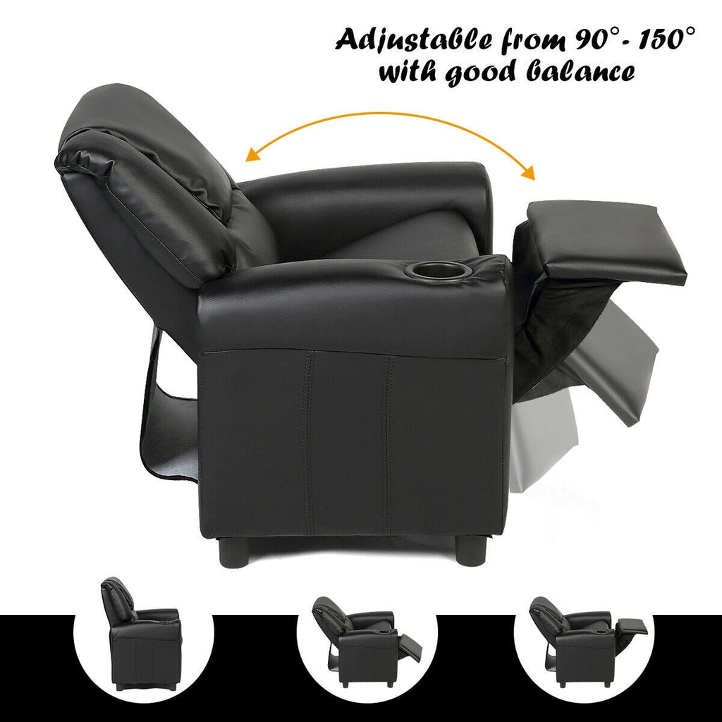 Kids Recliner Chair with Cup Holder Kids Room - costzon