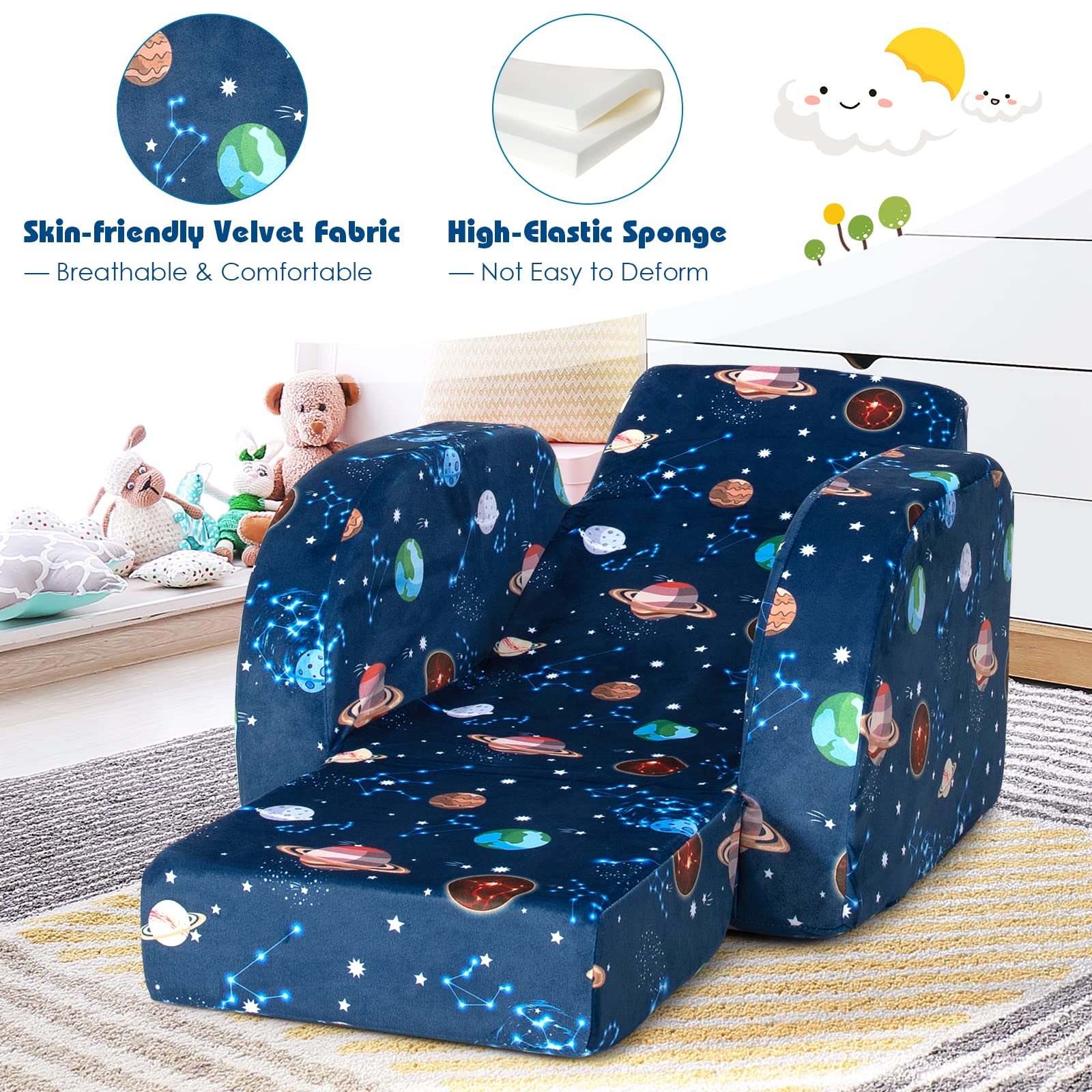 Children's flip open sofa sale