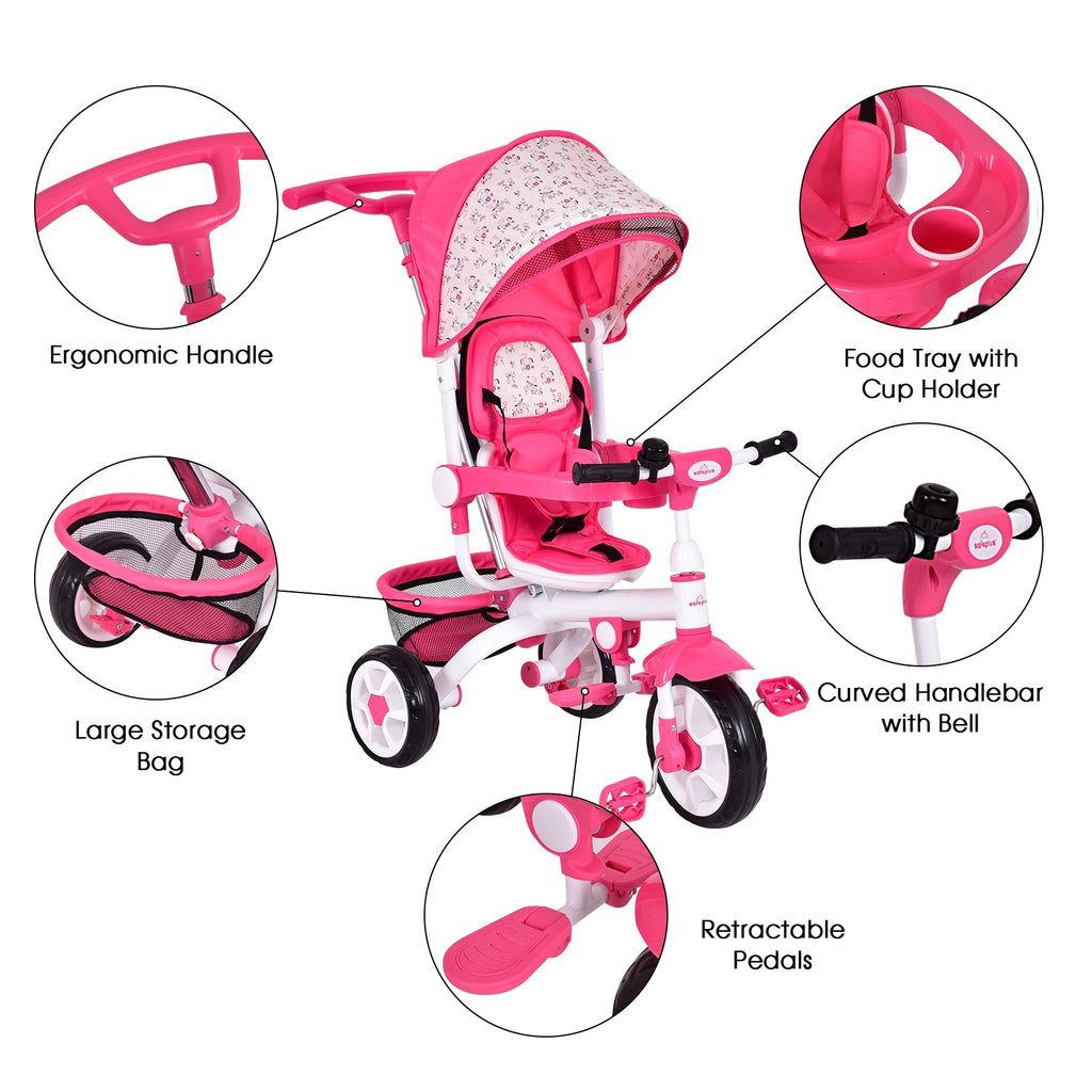 Pink Tricycle for Toddlers - Costzon