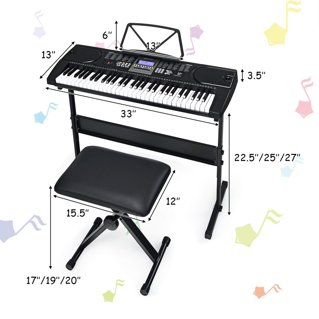 Costzon 61 Key Keyboard Piano with LCD Screen