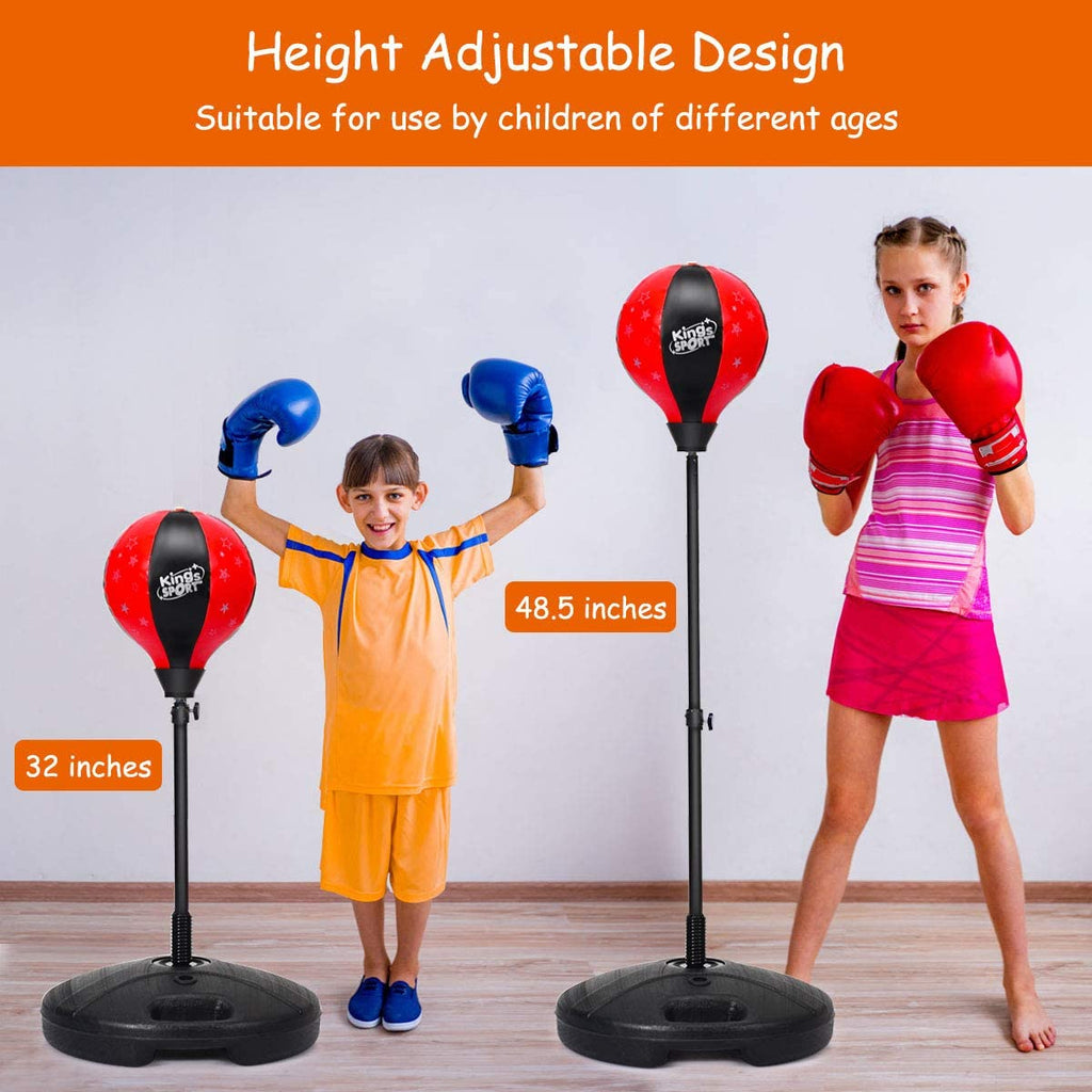 Costzon Kids Boxing Set, Height Adjustable Punching Ball Stand (Kids) - costzon