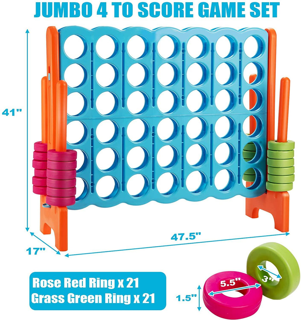 Costzon Giant 4-in-A-Row, Jumbo 4-to-Score Giant Games for Kids Adults - costzon