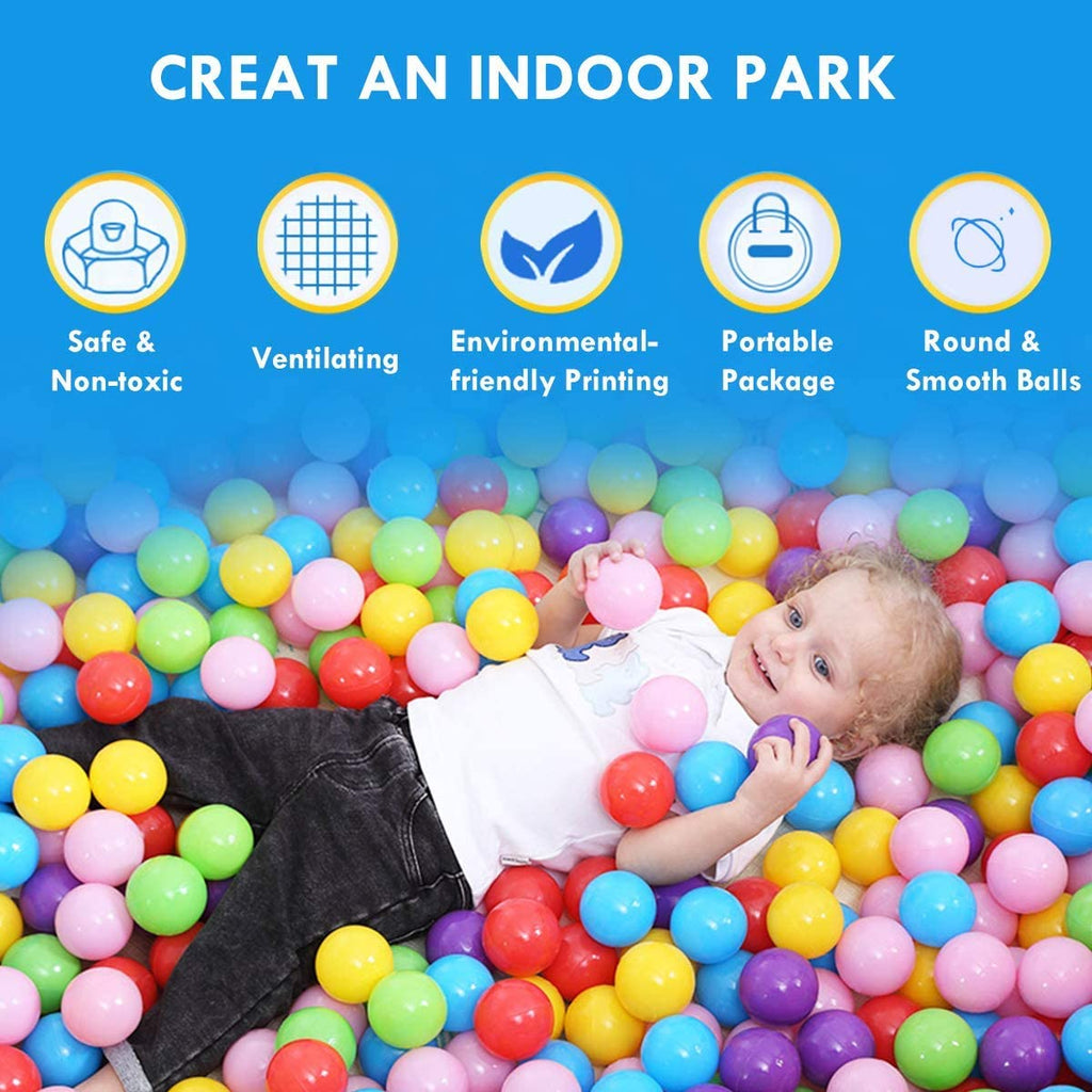 Ball Pit Play Tent for Kids, 100 Balls Included - costzon
