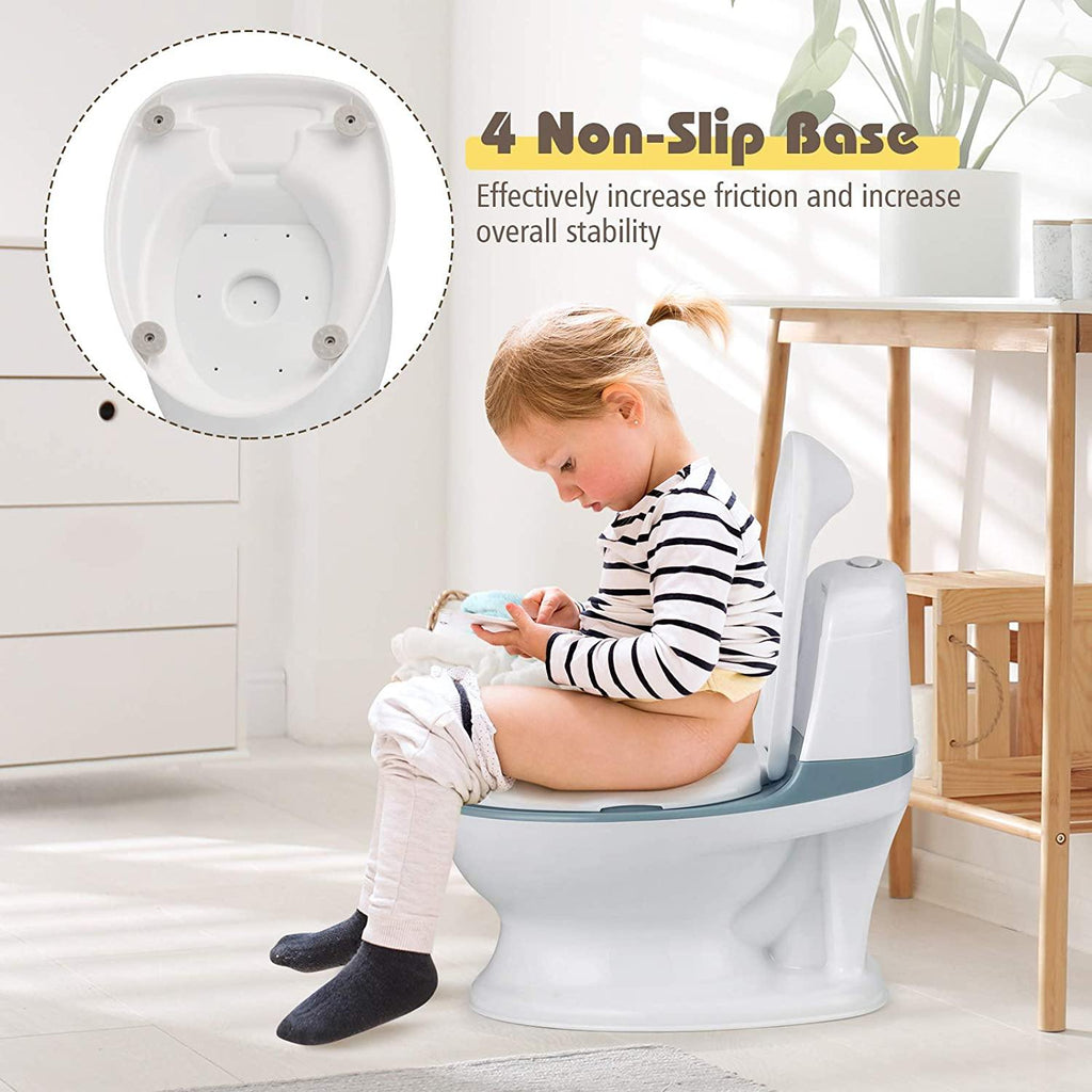 BABY JOY Realistic Potty Training Toilet, Potty Seat - costzon