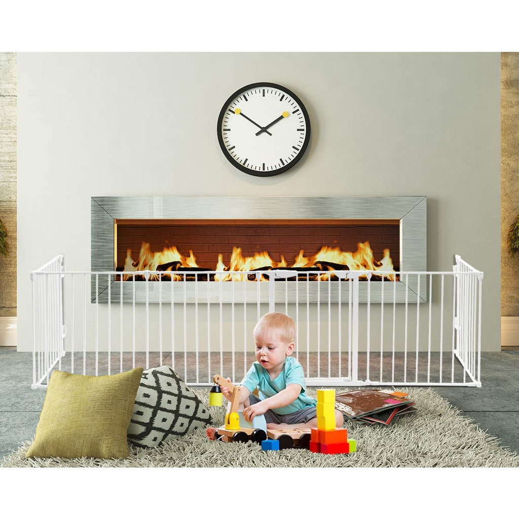 Costzon Baby Safety Gate, 6-Panel Fireplace Fence - costzon