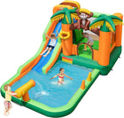 Costzon Inflatable Water Slide, 6 in 1 Kids Giant Water Park Bouncer Castle Combo