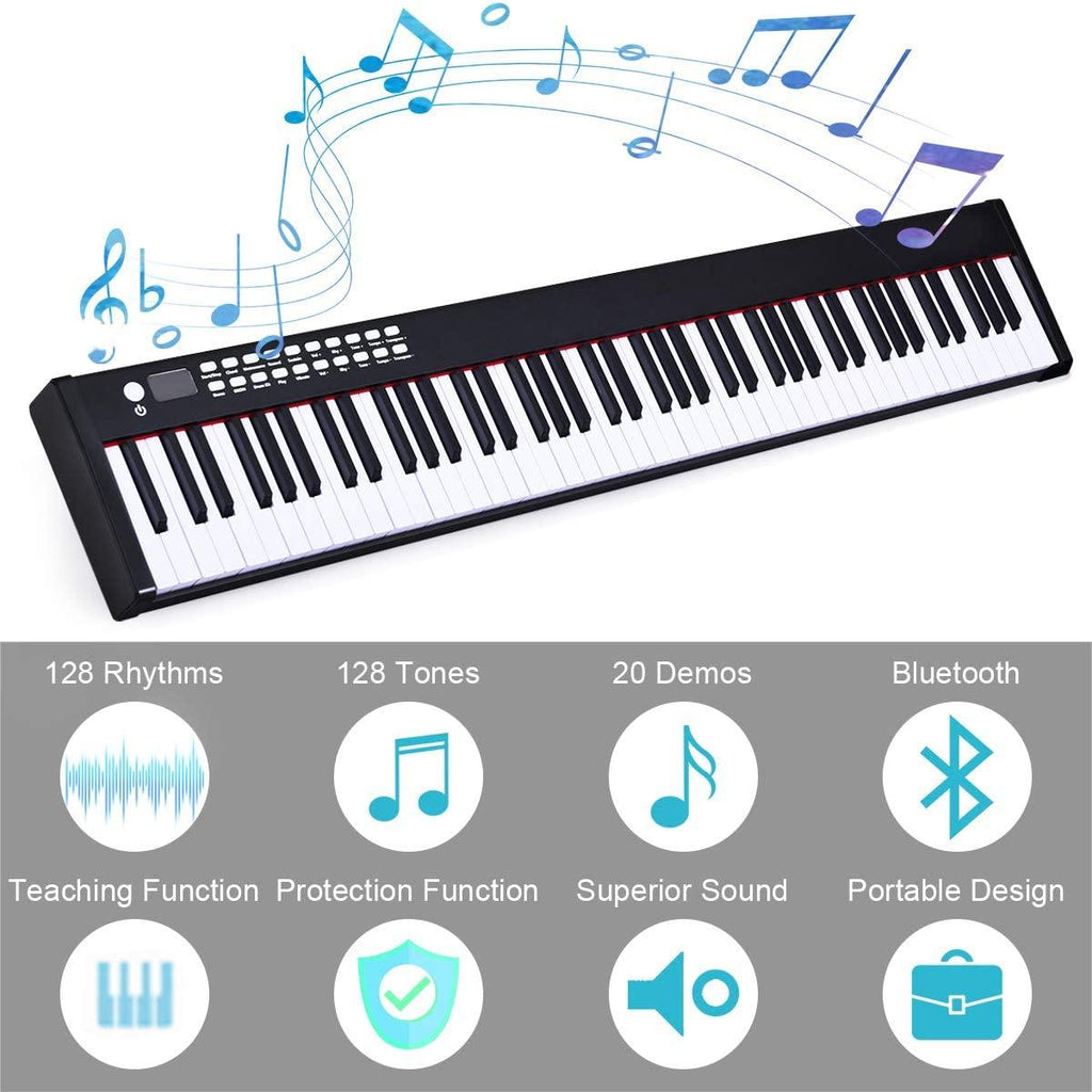 BX-II 88-Key Portable Touch Sensitive Digital Piano - costzon