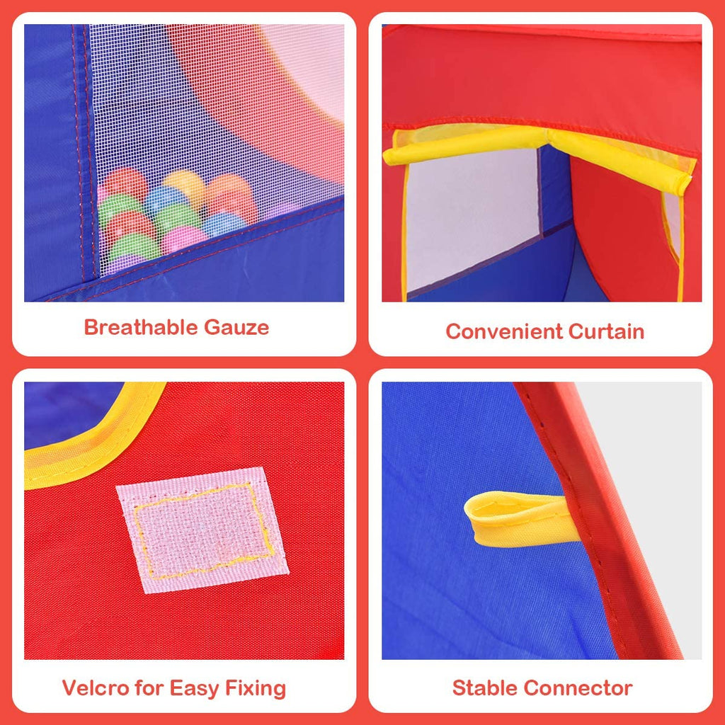 Ball Pit Play Tent for Kids, 100 Balls Included - costzon