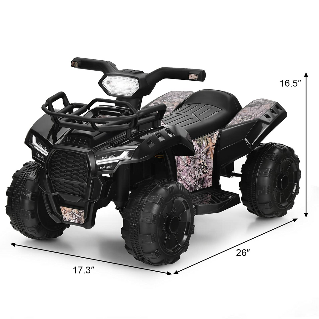 Kids ATV, 6V Battery Powered Electric Vehicle - Tangkula