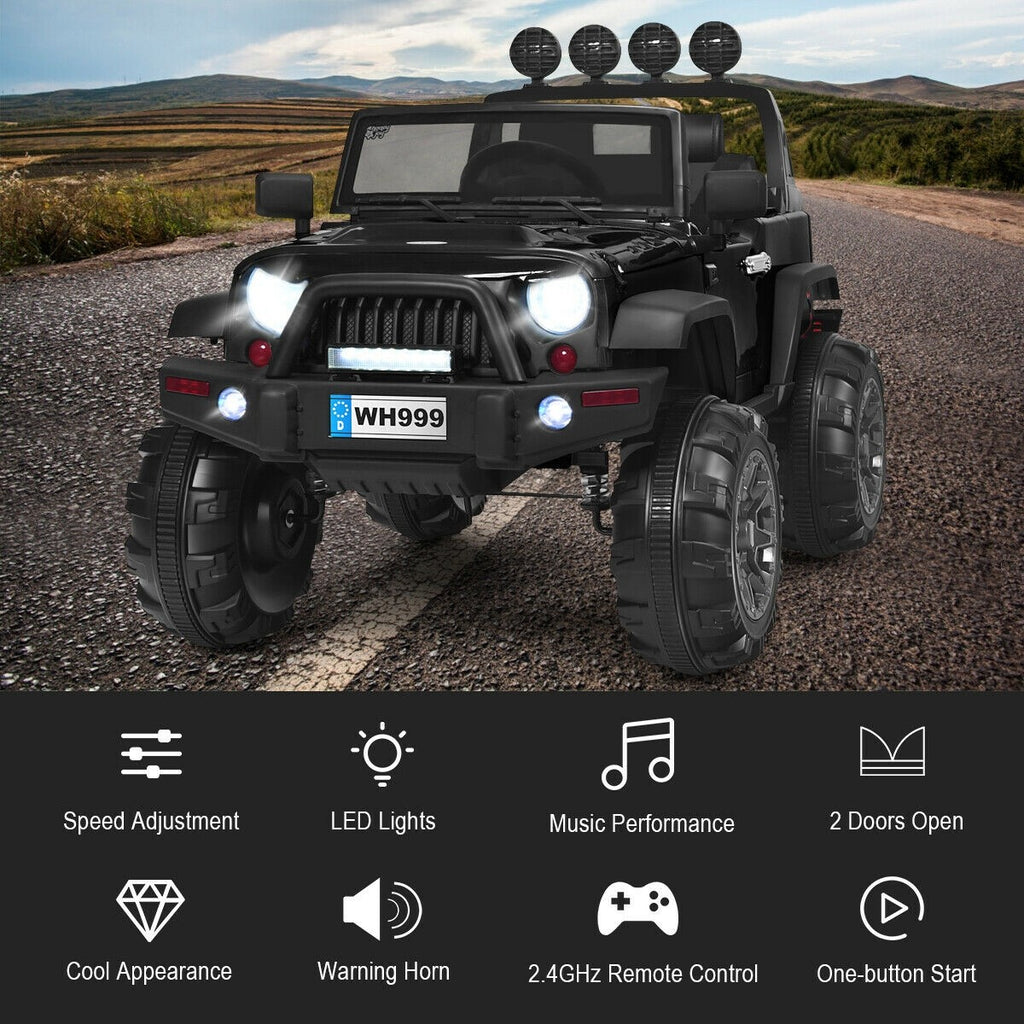 Costzon Ride on Truck, 12V Battery Powered Electric Vehicle w/ 2.4G Remote Control - costzon