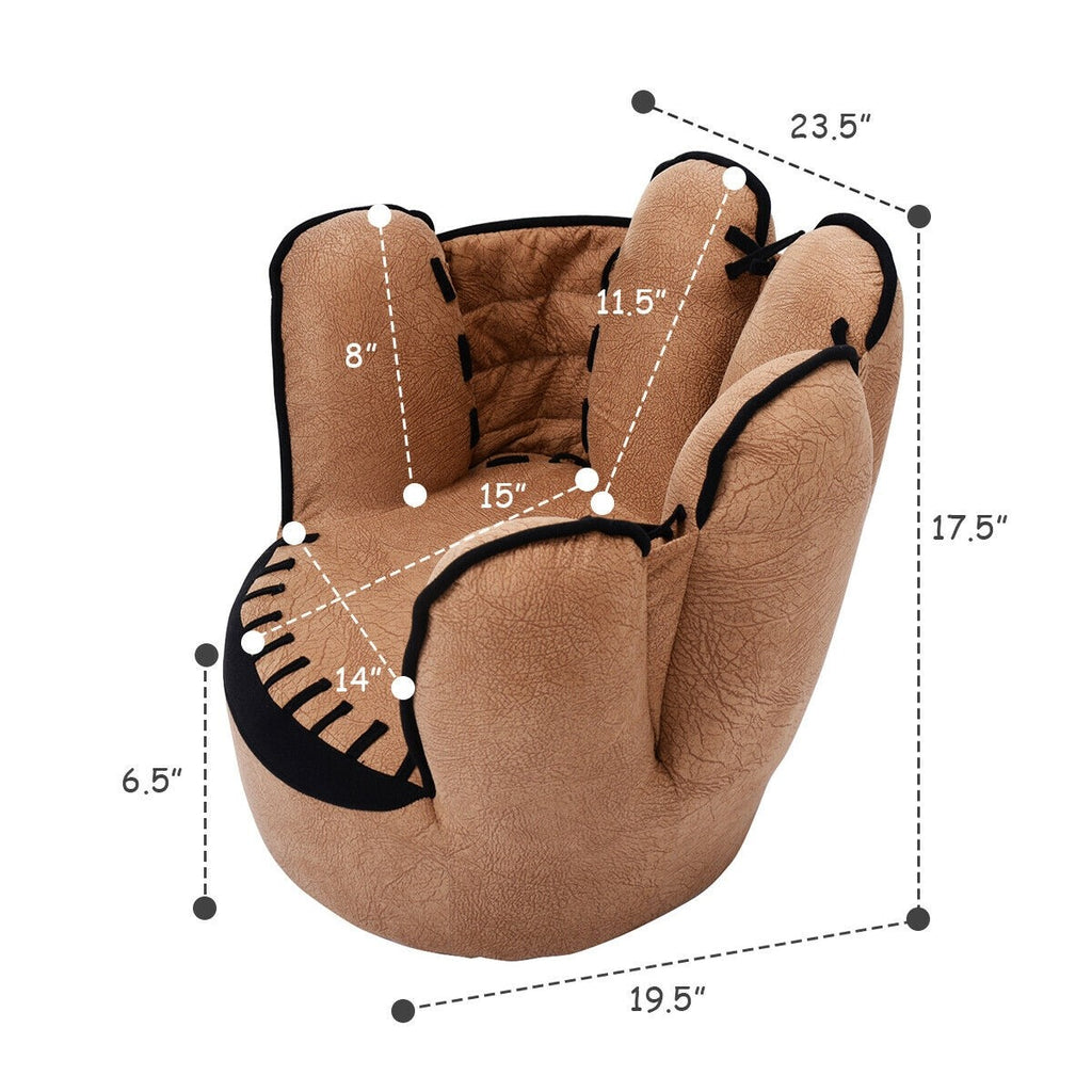 Children's Sofa, Baseball Glove Chair for Kids - costzon