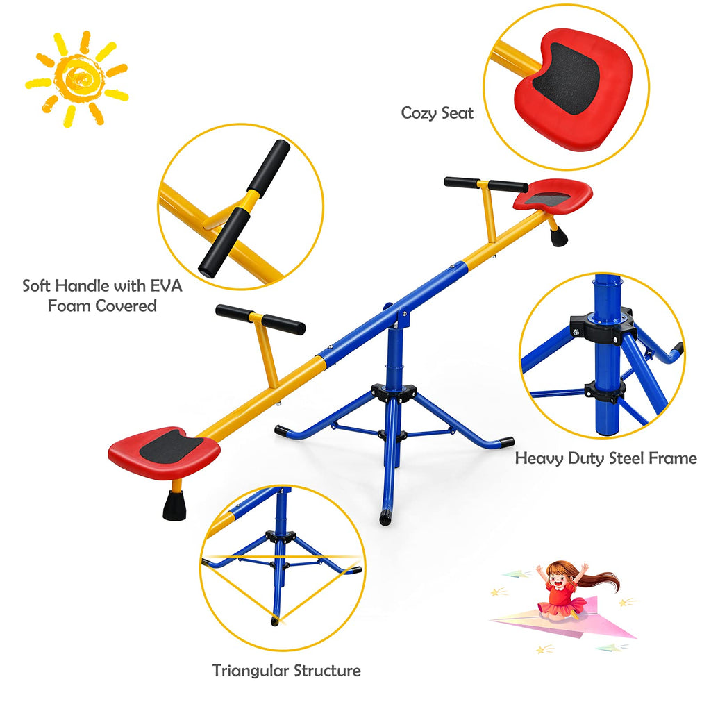 Kids Seesaw Swivel Teeter Totter Playground Equipment - Costzon