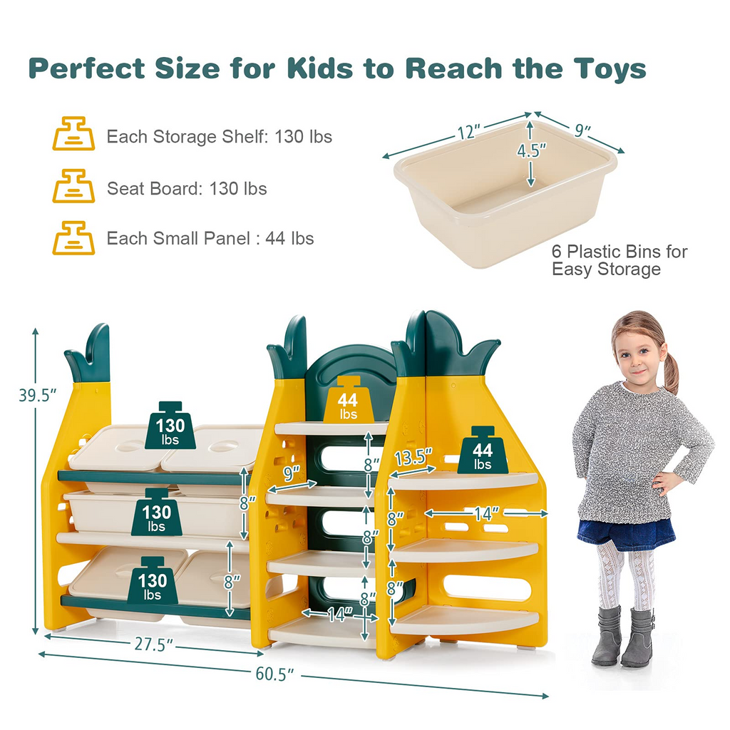 Kids Toy Storage Organizer - Costzon