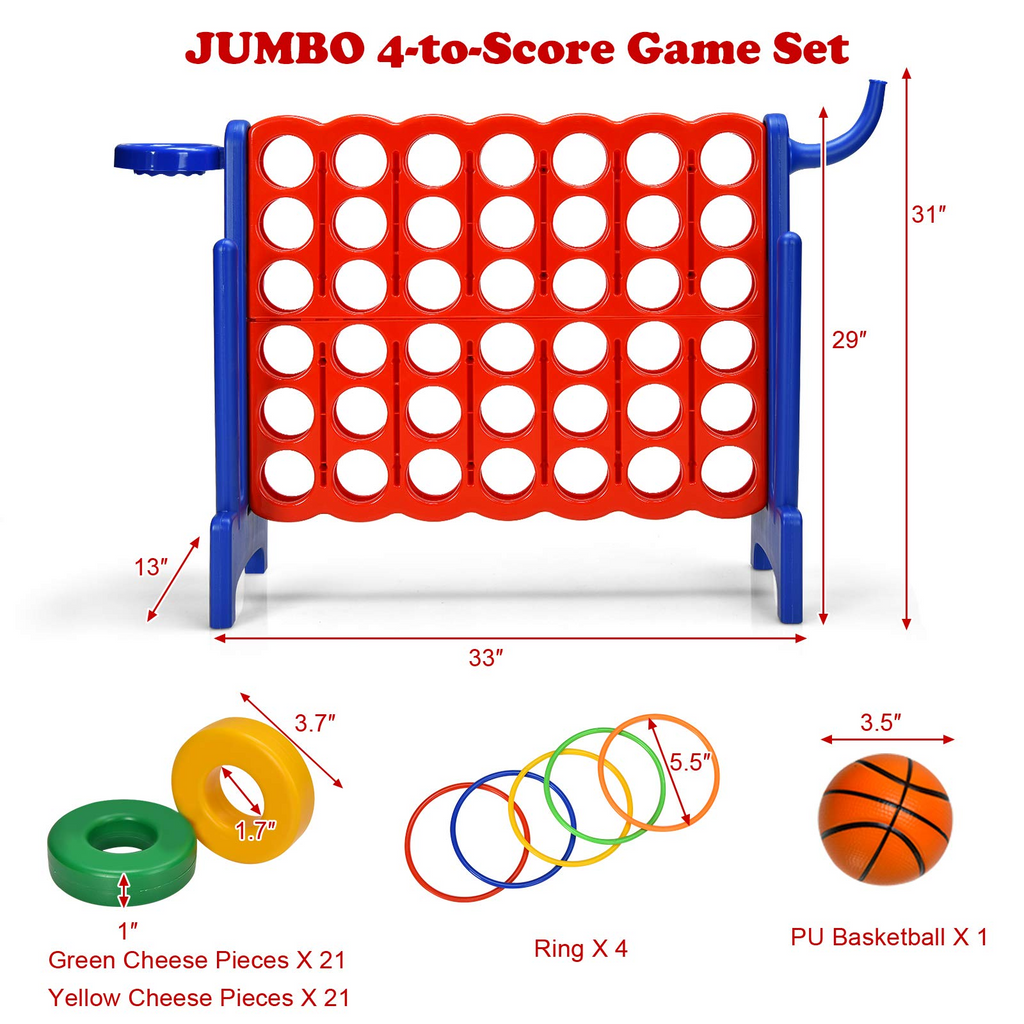 Giant 4-in-A-Row, Jumbo 4-to-Score Giant Game - Costzon