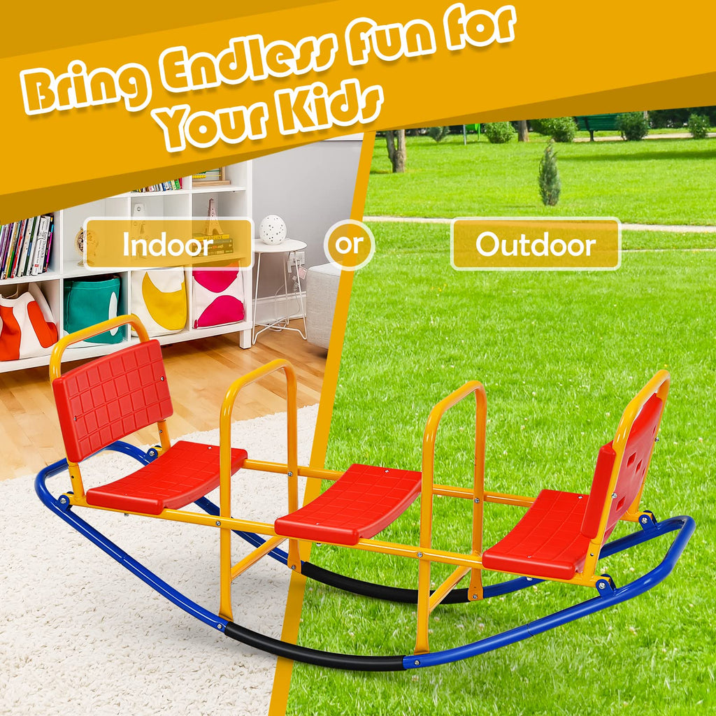 Kids Seesaw Swivel Teeter Totter Playground Equipment - Costzon