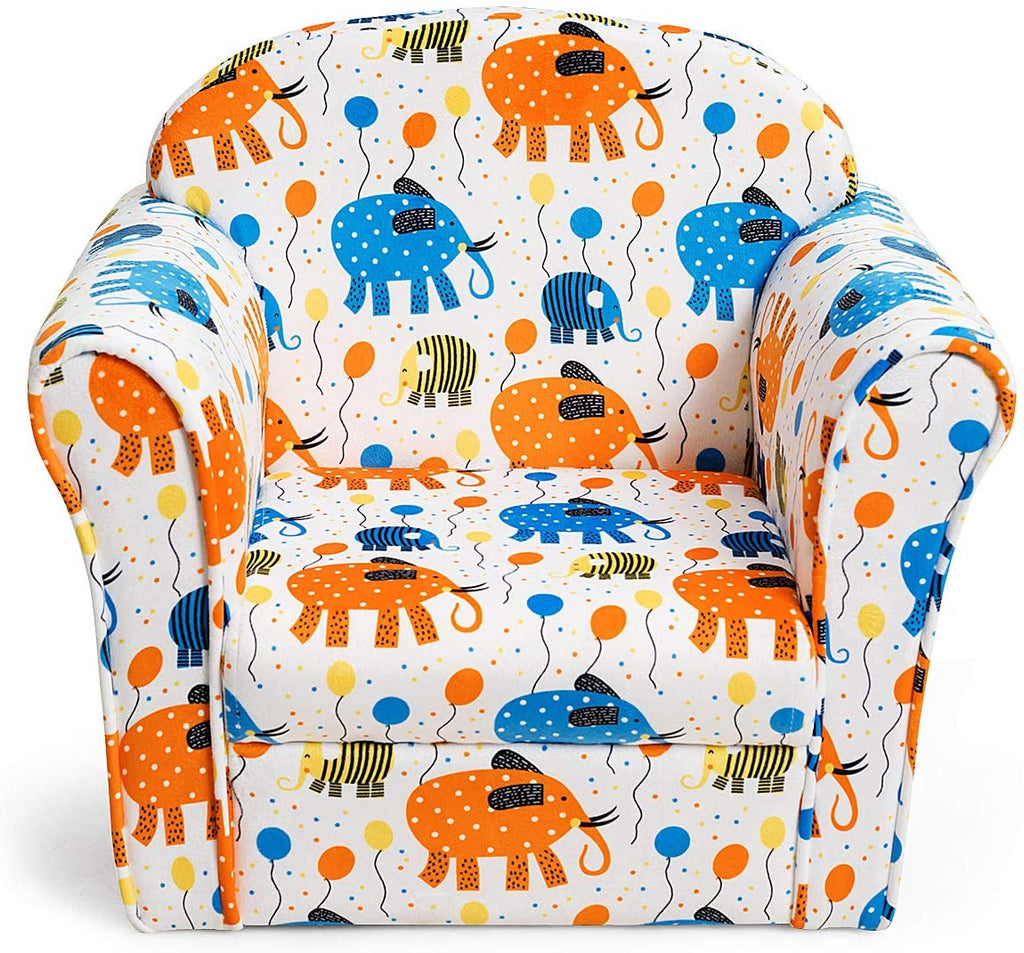 Children Armrest Chair with Pattern, Elephant - Costzon