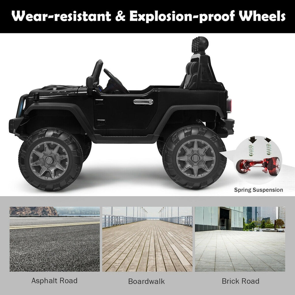 Costzon Ride on Truck, 12V Battery Powered Electric Vehicle w/ 2.4G Remote Control - costzon