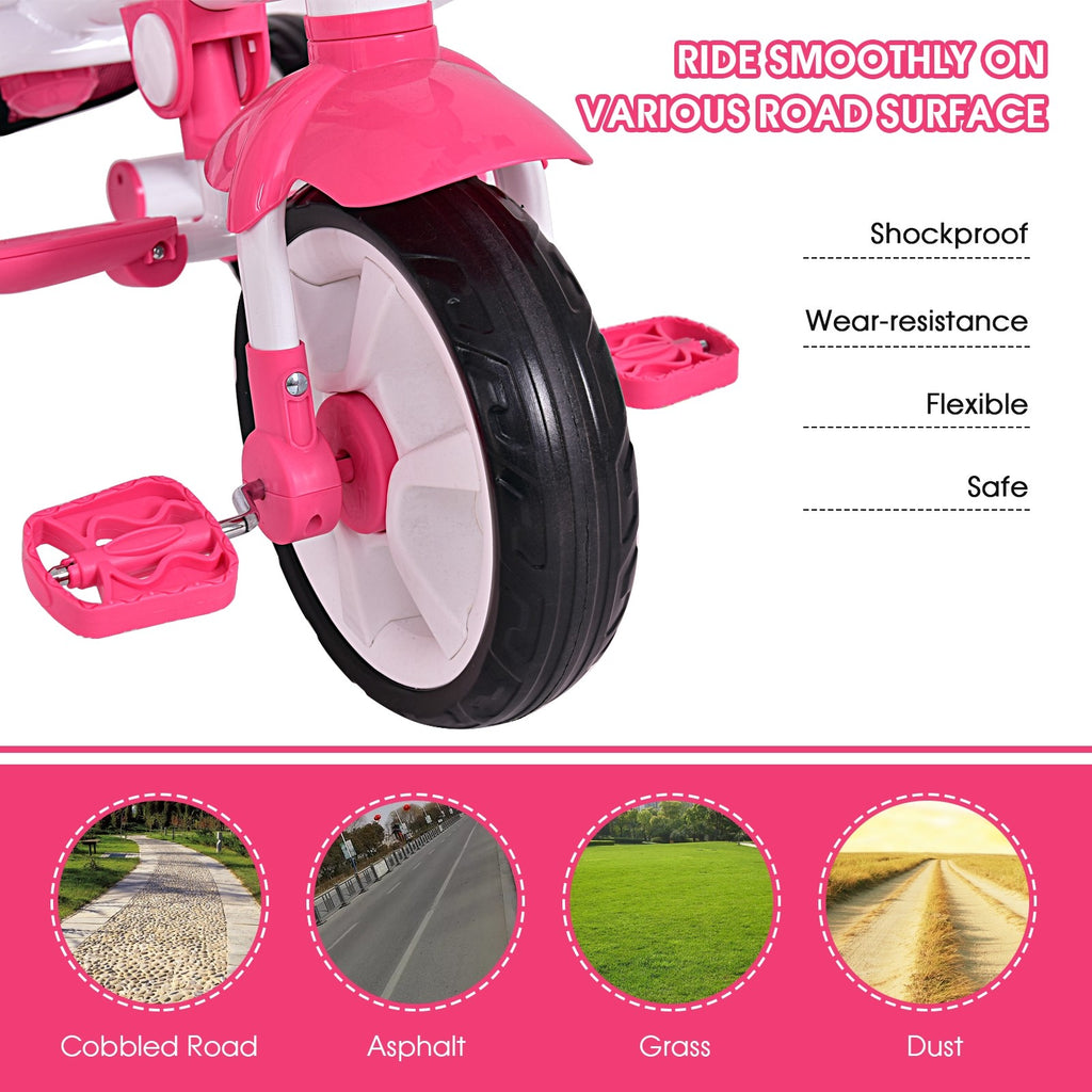 Pink Tricycle for Toddlers - Costzon