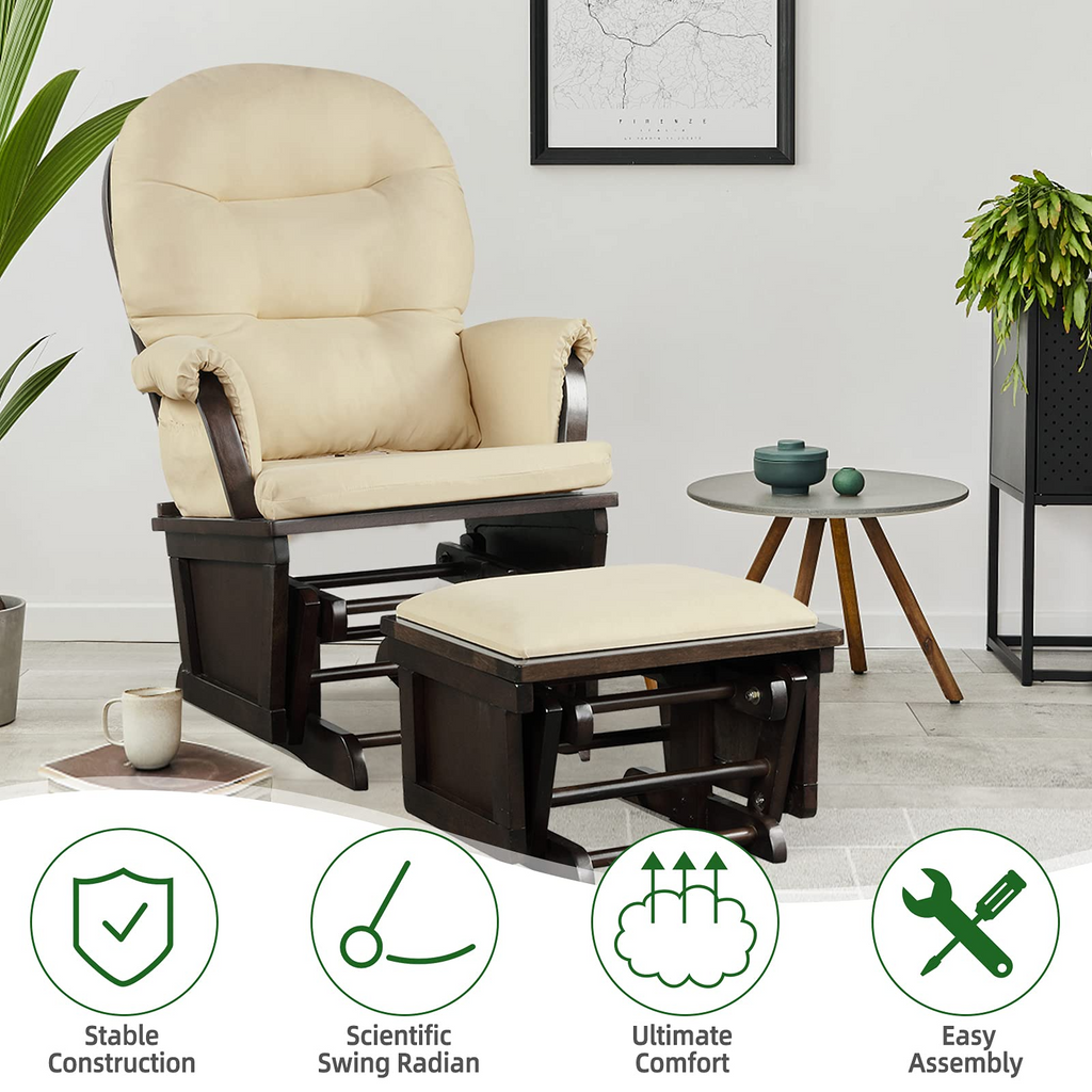 Costzon Glider and Ottoman Set