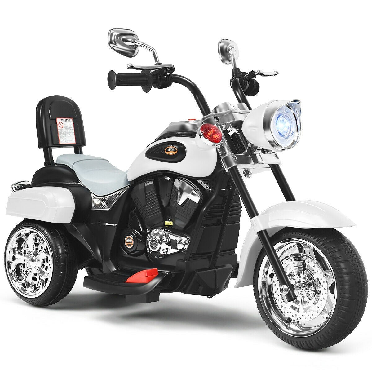 Costzon 6V Kids Electric Motorcycle - Battery Powered Ride-On Toy With Training Wheels For Toddlers 18+ Months