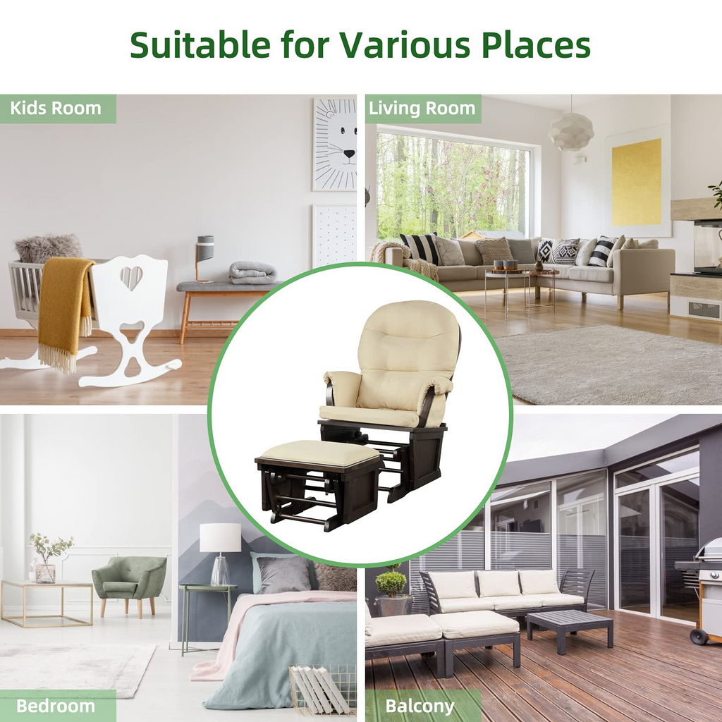 Costzon Glider and Ottoman Set