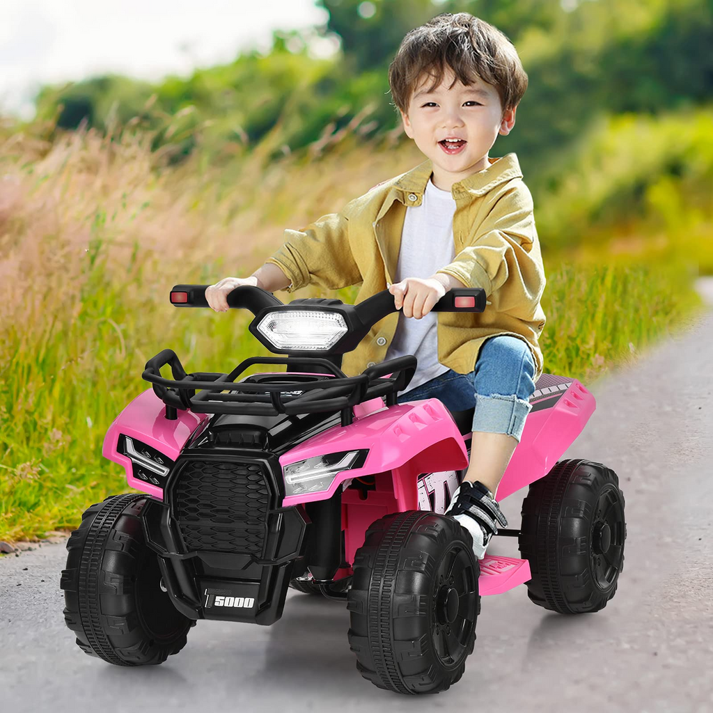 Kids ATV, 6V Battery Powered Electric Vehicle - Tangkula