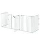 115 Inch Length 5 Panel Adjustable Wide Fireplace Fence - Costzon