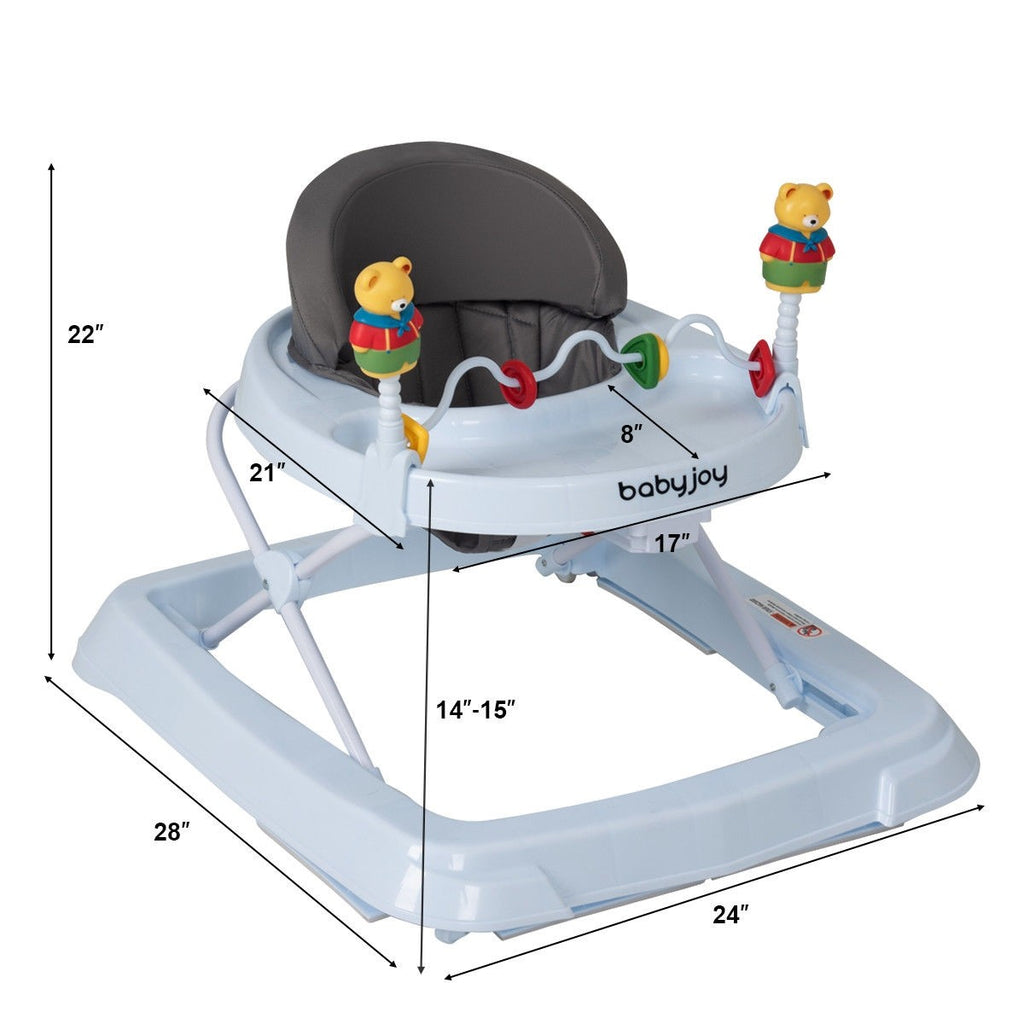 Baby Walker, Foldable Activity Walker Helper with Adjustable Height - costzon