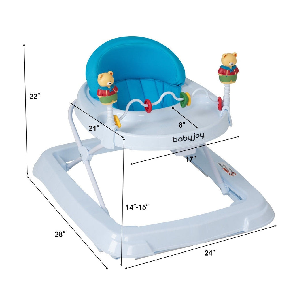 Baby Walker, Foldable Activity Walker Helper with Adjustable Height - costzon