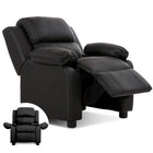 Costzon Kids Recliner, Leather Recliner Chair, Ergonomic Lounge Chair for Living & Gaming Room, Adjustable Recliner Sofa for Kids