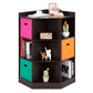 Costzon 9-Cubby Kids Bookcase, Children's Corner Cabinet with 6 Cubes and 3 Shelves, Wooden Toy Organizers and Storage Book Shelves