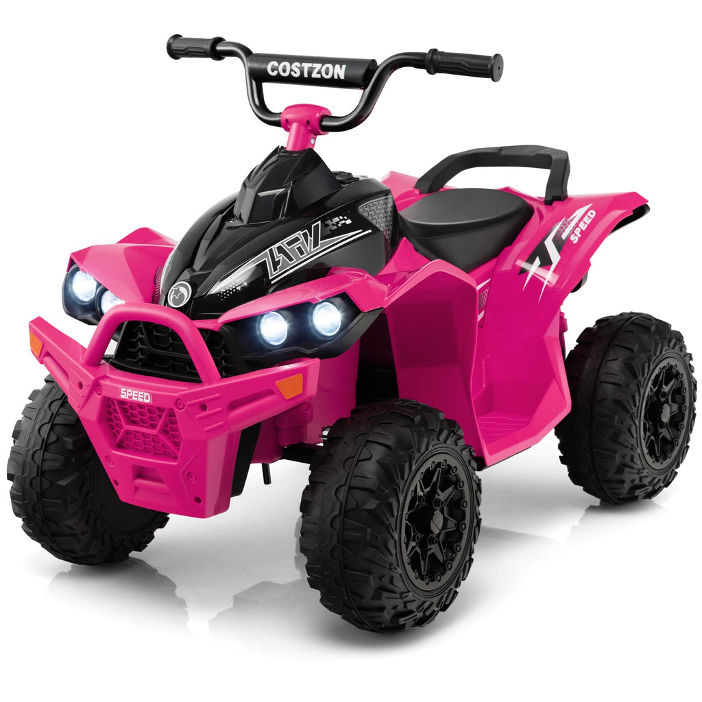12V Battery Powered Pink Electric Vehicle - Costzon