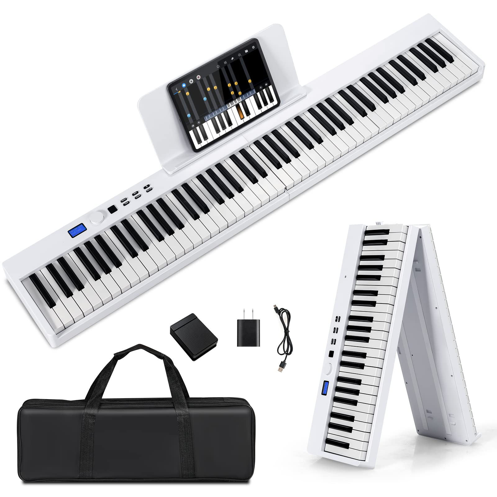 Costzon 88 Key Foldable Digital Piano Keyboard costzon