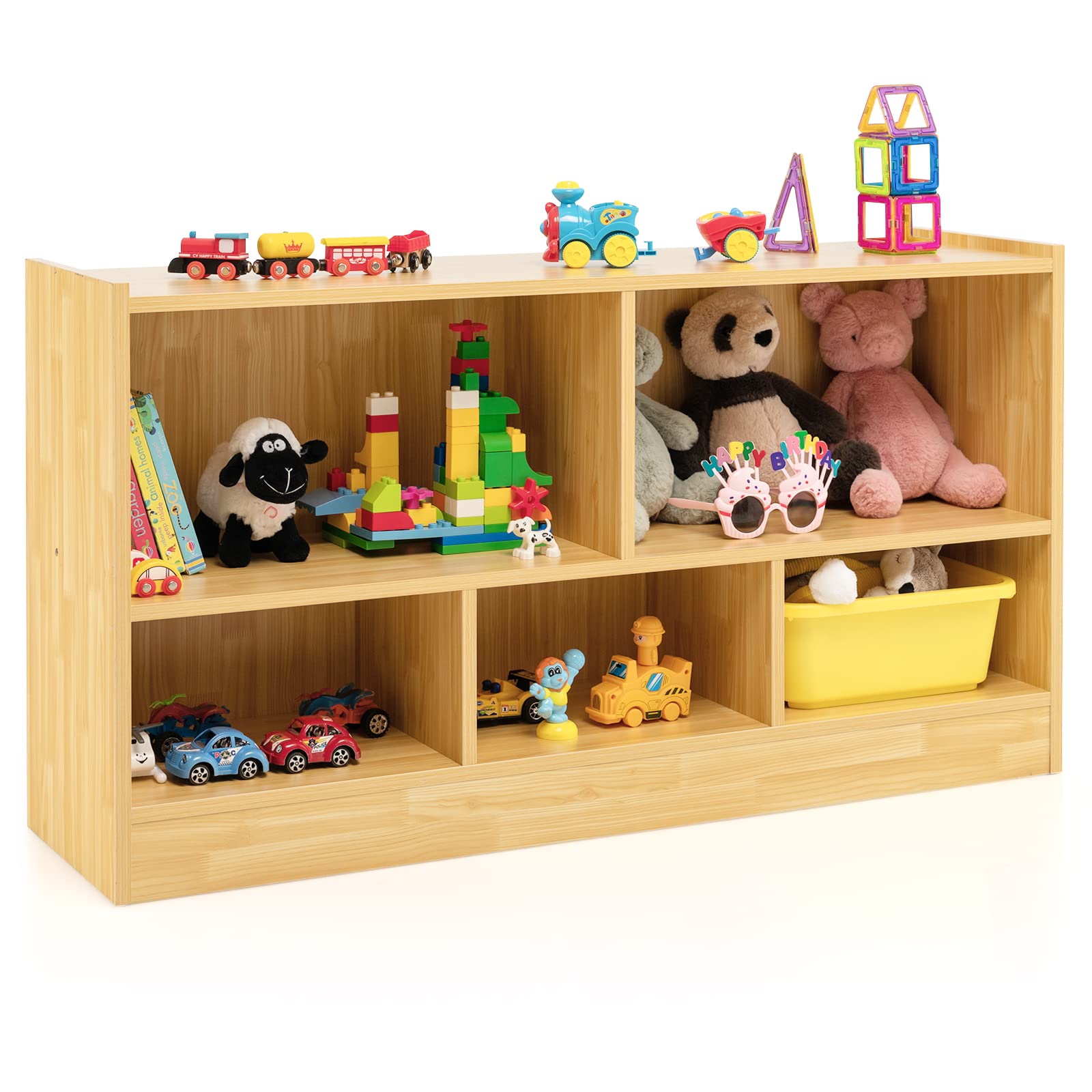 Kids' Bookcases, Cabinets Shelves 5-Section Montessori Bookshelf