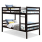 Costzon Twin Bunk Bed, Solid Hardwood Twin Over Twin Bed for Kids with Ladder and Safety Rail