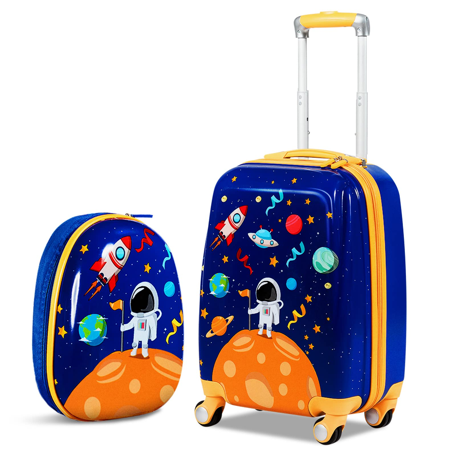BABY JOY 2 PC Kids Luggage, 16 Toddlers Carry-on Suitcase & 12 Backp –  costzon