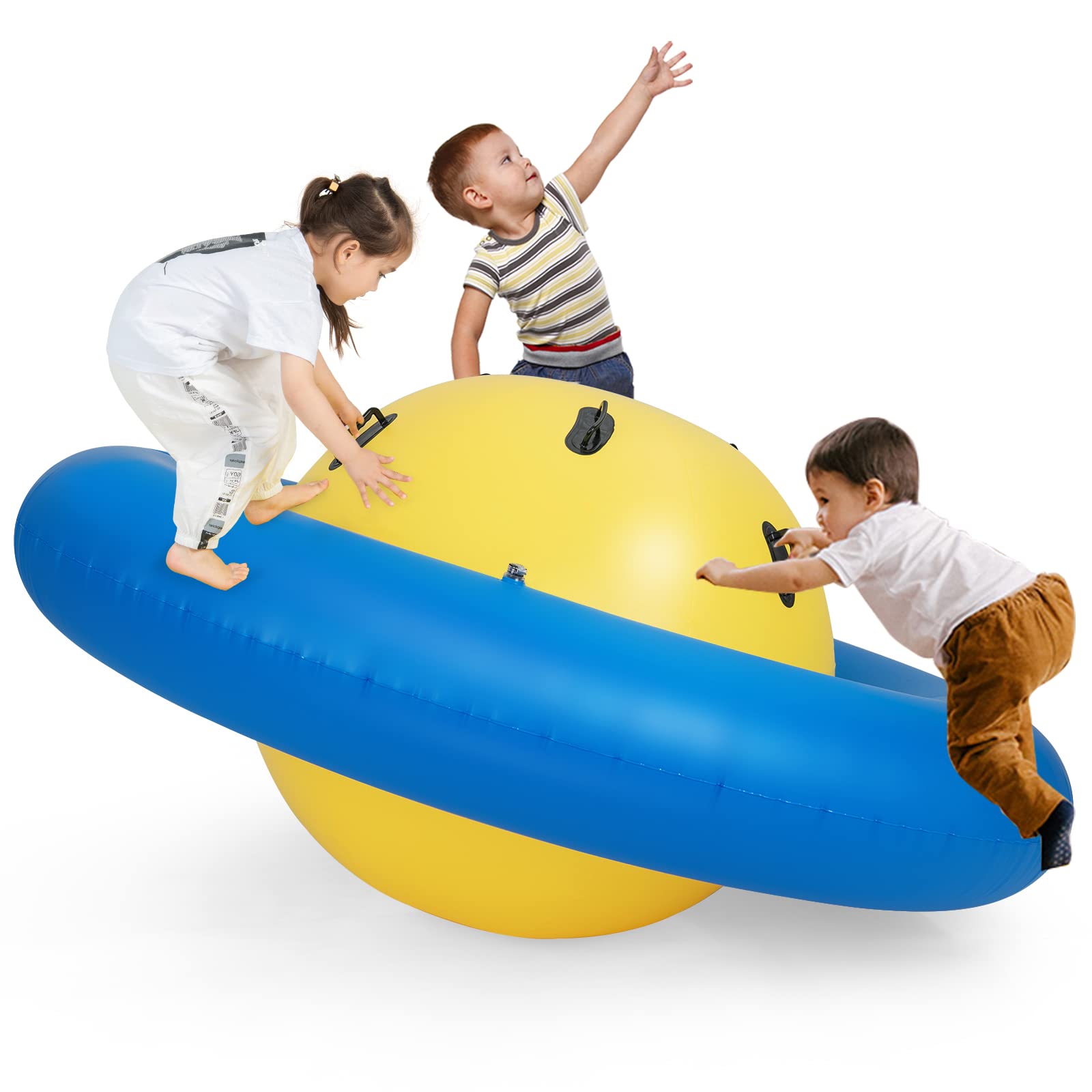 Costzon Giant Inflatable Dome Rocker Bouncer, Blow Up Rocking Ball Pla ...