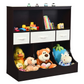 Costzon 3-Tier Kids Bookcase Toddler Storage Organizer Cabinet Shelf w/ 8 Compartment Box and 3 Removable Drawers for Children