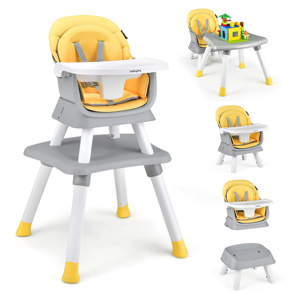 Baby High Chair, 8 in 1 Convertible Highchair for Babies & Toddlers - Costzon