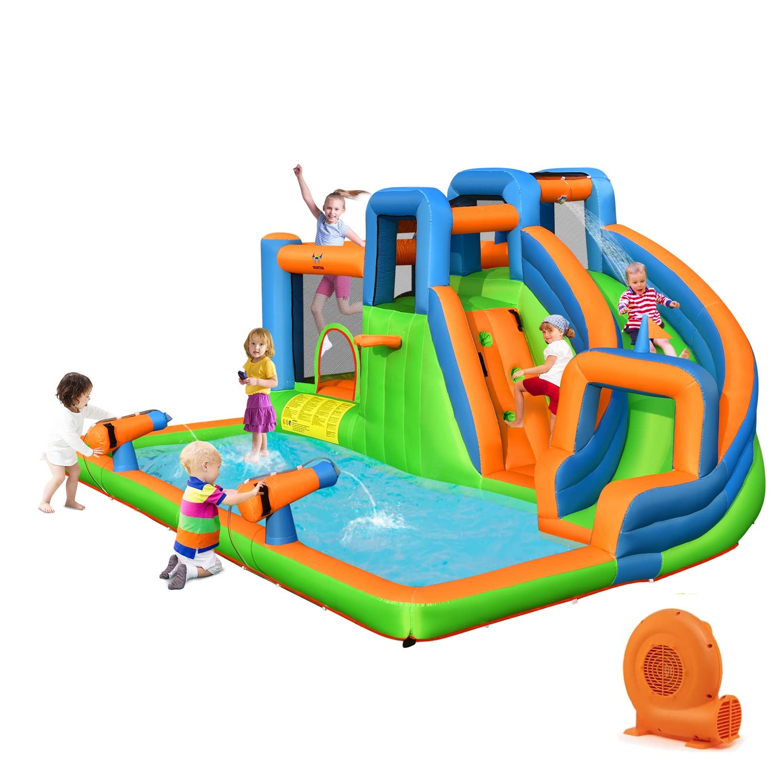 Costzon Inflatable Water Slide, in Indoor Outdoor Kids Water