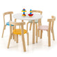 Costzon 5-Piece Kids Table and Chair Set, Round Wooden Activity Desk